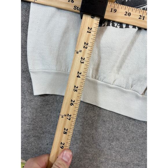 Vintage 90s Feel Lucky Punk Sweatshirt Mens XL White Gulf War Military Graphic - Picture 3 of 4